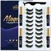 Menaka Magnetic Eyelashes Eyeliner and Lashes Kit, Magnetic Eyeliner for Magnetic Lashes Set, With Reusable Lashes [10 Pairs]