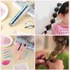 Colorful Mini Rubber Bands for Hair, Rubber Band Cutter for Hair, Topsy Tail Hair Tools, etc. Elastic Hair Ties with Styling Hair Tools for Baby Girls Women