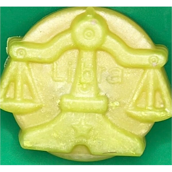 Libra Soap, Crystal Inside Soap, Gemstone Soap, Honeysuckle Scent, Zodiac Soap, Horoscope Gift, Vegan Bar Soap, Astrology, Yellow Soap