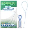 RAZOKO Floss Threaders | Dental Floss Threaders for Braces, Bridges, and Implants |210PCS (Pack of 3)