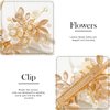 JAKAWIN Bride Flower Wedding Hair Piece Leaf Hair Clip Pearl Headpiece Bridal Hair Accessories for Women FJ03 (Gold)