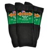Extra Wide Medical Mid Calf Crew (Pack of 3), Diabetic Socks, Made in USA, for Men and Women (Small, Black)