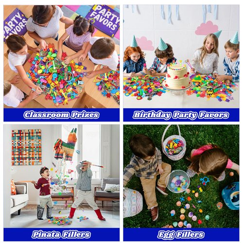 Amy&Benton 200PCS Kids Birthday Party Favors Classroom Prizes Box Prizes Goodie Bag Stuffers Toy Assortment Reward Toys Pinata Fillers