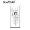 INKARTLINK Semi Permanent Tattoos,Temporary Tattoos, Adult Art Designs, Party Favors, Waterproof, Realistic, No Adhesive, No Reflective, Lasts 1-2 Weeks (Geometric)