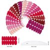 XEAOHESY 224 Pieces 16 Sheets Matte Color Nail Polish Strips with Nail File Self-Adhesive Nail Stickers Full Nail Wraps Gel Nail Strips Real Nail Polish Stickers for Women Nails Art(8 Styles)