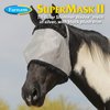 Farnam SuperMask II Shimmer Weave Mesh Horse Fly Mask Without Ears, Eye Protection from Insect Pests, Soft Silver Mesh with Black Plush Trim, Horse Size