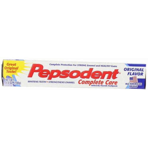 Pepsodent Complete Care Anticavity Fluoride Toothpaste Original Flavor - 5.5 oz, Pack of 6