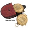 NauticalMart A Father is Neither an Anchor Engraved Compass Best Gift for Dad, Dad's Birthday Gifts, Father's Day Compass with Case