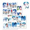 Winter Series Nail Art Stickers 12pcs Christmas Nail Decals Snowflakes Snowman Star Deer Xmas Tree Star Designs for Women Fingernails and Toenails Decorations Manicure Tips Wraps Charms Accessories