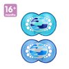 MAM Original Baby Pacifier, Nipple Shape Helps Promote Healthy Oral Development, Sterilizer Case, 16+ Months(Pack of 1)