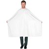 Betty Dain Lightweight Crinkle Nylon Hair Cutting/Styling Cape, Water Resistant, Ultra Lightweight Crinkle Antron Nylon, Repels Hair, Neck Snap Closure, Generous 54 x 60 Inch Size, White