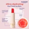 Blossom Double Take Flower Shaped Dual Tinted Moisturizing Lip Balm with Shea Butter, 0.13oz/3.6g, Cherry Red