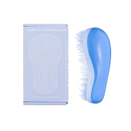 KISMETICS - Hand Grip Brush, Gentle Detangling, Detangler Hair Brush for All Hair Types. For use on Wet or Dry Hair (Blue)