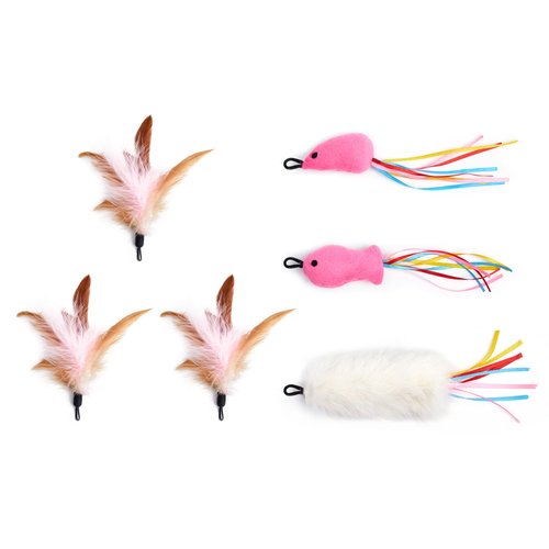 6 Pcs Attachment Refills for The Down Part of Potaroma Hide and Seek Cat Toy