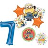 Anagram Descpicable Me Minions 7th Birthday Party Supplies 8 pc Balloon Bouquet Decorations