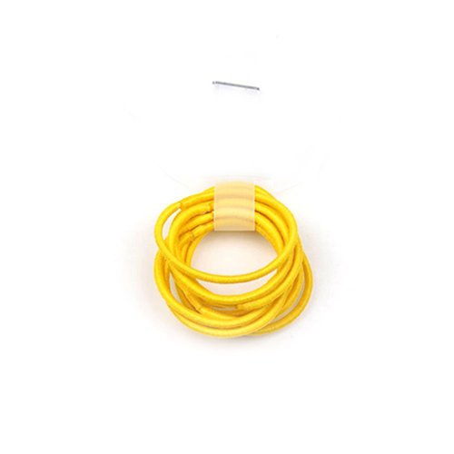 La Tartelette 2.4 cm Elastic Bands Hair Ties Children Rubber hair headbands - 50 Pcs (Yellow)