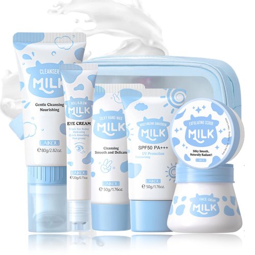Skincare Kits Milk Girls Gifts - Teen Skin Care Set - Skin Care Routine Kit for Women - with Hand...