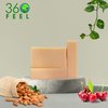 360Feel Cherry Almond Shampoo Bar Soap - Treats Itchy & Dry Scalp - Hair Treatment with Essential Oils - Vegand & Natural Ingredients - TSA Approved - Great for Hair, Body & Beard