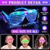 UHBYJM 30 Pack LED Glasses,Light Up Glasses,Glow in The Dark Party Supplies Shutter Shades Glasses,Rave Neon Flashing Glasses for Kids Adults Birthday Wedding Gifts Party Favors