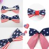 GERRIT 4th of July Hair Bow Clips 3 PCS Independence Day Hair Barrettes Patriotic Hair Accessories American Flag Hairpins Stars Strips Alligator Clips for Women Girls Party Favors, Blue