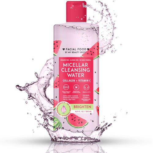 My Beauty Spot Micellar Water - Facial Cleansing Makeup Remover Hydrating Watermelon Infused Micellar Water – Gentle Makeup Remover – 16.9 Fl. Oz.