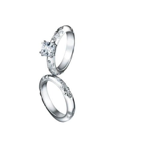 Paradise Bliss 2-Piece CZ Engagement Ring and Band Set (6)
