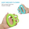Fanwer 3 Level Hand Grip Strengthener Set Finger Exerciser Silicone Grip Strength Trainer Resistance Bands Finger Stretcher and Grip Hand Exercise Ring for Senior & Arthritis Relieve Wrist Pain (3PCS)