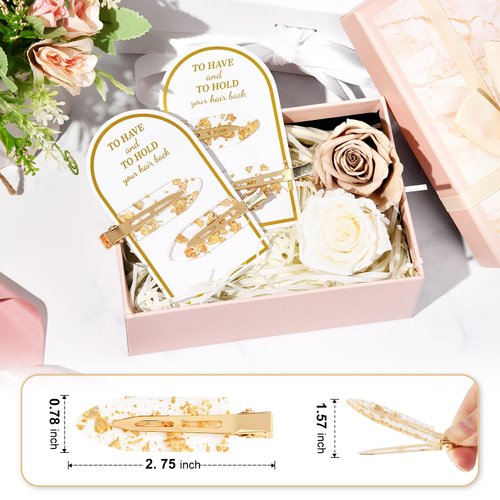 Aileam 20PCS Bridesmaid Hair Clips, Creaseless Glitter Hair Clips for Bride Women Girls, Perfect Bridal Hairstyle Accessories