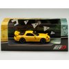 RX-7 (FD3S) RHD (Right Hand Drive) Yellow RedSuns with Keisuke Takahashi Driver Figure Initial D (1995-2013) Manga 1/64 Diecast Model Car by Hobby Japan HJ643007BDY