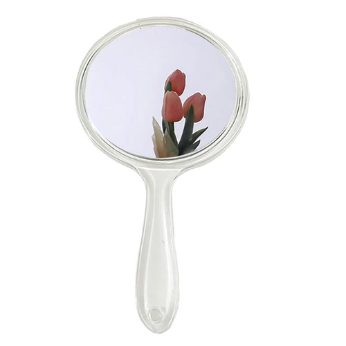 Stianiiie Makeup Hand Mirror, Double-Sided Handheld Mirror 1X/3X Magnifying Mirror with Handle, Wall Mounted Mirror, (Crystal Clear) 4.8" X 8.3"