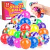 VISCOO 24 Pack Stress Balls, Squishy Ball, Squeeze Balls for Adults, Anti-Anxiety and Fidget Balls to Relax, Party Favors, Birthday Gifts, Goodie Bag Stuffers
