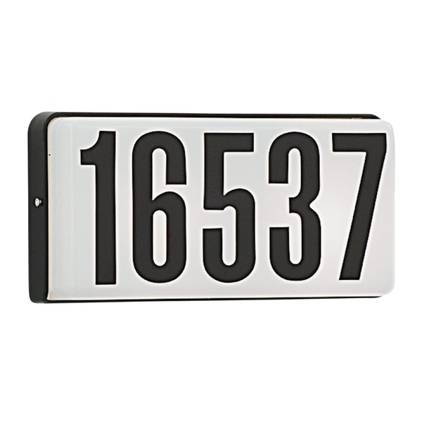 Designers Fountain 31310-BK Lighted Address Sign, 10in W, Black