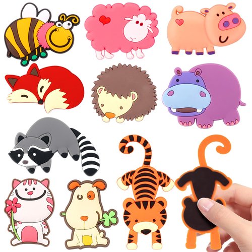 VNDUEEY Fridge Magnets, 10 Pack Cute Animal Magnets Refrigerator Magnets Fun Whiteboard Magnets, Full Back Magnetic Play Farm Magnets for Boys and Girls