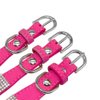 Haoyueer Cute Dazzling Sparkling Elegant Fancy Soft Suede Leather Bling Rhinestone Crystal Jeweled Pet Cat Dog Puppy Collar Dog Leash Combo Set(Red,XXS)
