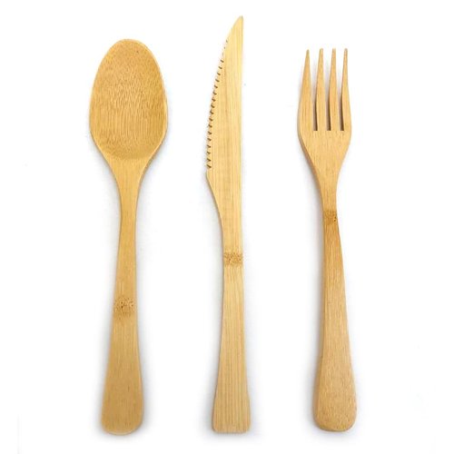 JapanBargain 4109, Set of 6 Bamboo Dinner Spoons Soup Spoons Ice Cream Spoons Yogurt Spoons Dessert Spoons Appetizer Spoons Reusable Dishwasher Safe, 8.25-inch