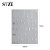 JMEOWIO 9 Sheets Marble Line Nail Art Stickers Decals Self-Adhesive Pegatinas Uñas Silver Nail Supplies Nail Art Design Decoration Accessories