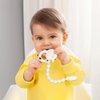 Baby Food Grade Silicone Teether Toy with One Piece Design Pacifier Clip Holder,Teething Pain Relief Toys Gift Set for 3 Months+ Boys and Girls,Freezer Safe,BPA Free. (Cow)