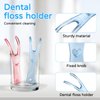 Dental Floss Holders Dental Flosser Built-in Spool Flat Wire Dental Floss Replacement Racks (Pink + Blue)