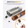 FANKAI Cigar Lighter 4 Torch Jet Flame, Cigar Punch, Cigar Holder, Cigar Draw Enhancer, Refillable Torch Lighter, Multi-Functional Cigar Accessories, Windproof Lighters for Smoking with Gift Box