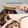 StyleShark Bamboo Paddle Brush - Scalp Massager for Hair Growth, Suitable for Men, Women, and Kids with Curly, Thin, Long, Short, Wet or Dry Hair
