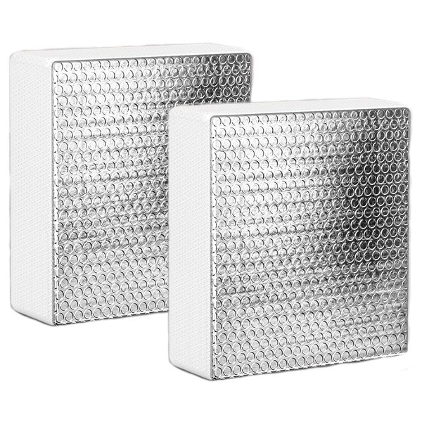 2 Pack RV Vent Insulator RV Skylight Cover with Reflective Surface Universal Camper Skylight Shade for Vent Inside Camper Trailer (2 pack 14 * 14 * 3")