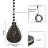 Dotlite Bronze Ceiling Fan Pull Chain Set, Decorative Fan Pull Chain Pendant Extension, 12 Inches Lighting & Fan Beaded Ball Chain Extender with Connector (2 Pack)
