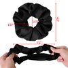 BETITETO Satin Scrunchies Cute Bobbles Ponytail Holder Vintage Hair Bands Ties for Women Girls (6 Pcs Satin Scrunchies - Black)