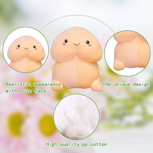 RZUFZPNB Funny Plush Pillow Cute Creative Cartoon Soft Stuffed Plush Home Decor Pillow Plush Prank Festival Gift for Friend (Smile Pink, 7.8in)