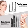 Manicure Set 7 In 1 Stainless Steel Nail Kit Manicure Kit Gifts for Dad Friends Stocking Stuffer for Men Boys Nail Clippers for Men Gifts Under 5 Dollars Nail Tools with Travel Case