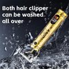 JOSHON Hair Clippers for Men, Professional Hair Trimmer Barber Cordless Zero Gapped Hair Clippers with LCD Display, Mens Beard Trimmer T Liners Shavers Edgers Clipper for Hair Cutting, Golden