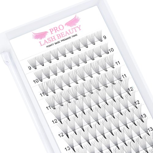 Premade Fans Eyelash Extensions 8D-C-0.07-9-16 Premade Volume Lash Extensions Pointed Base Fans 0.07 Premade Volume Fans C D Curl(8D-C-0.07,9-16mix)