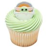 DECOPAC Star Wars The Mandalorian The Child Rings, Cupcake Decorations, Food Safe Cake Toppers – 24 Pack