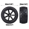 Aimrock 12mm Hex 2.2'' Pre-Glued RC Buggy Wheels and Tires, Out Dia. 3.5'' for 1/10 1/12 1/14 1/16 Off-Road RC Buggy Truck, Set of 4