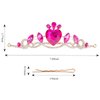 CAVETEE Birthday Crown, Birthday Princess Tiara Hot Pink Happy Birthday Girl Crown Princess Tiara Birthday Decorations for Women and Girls